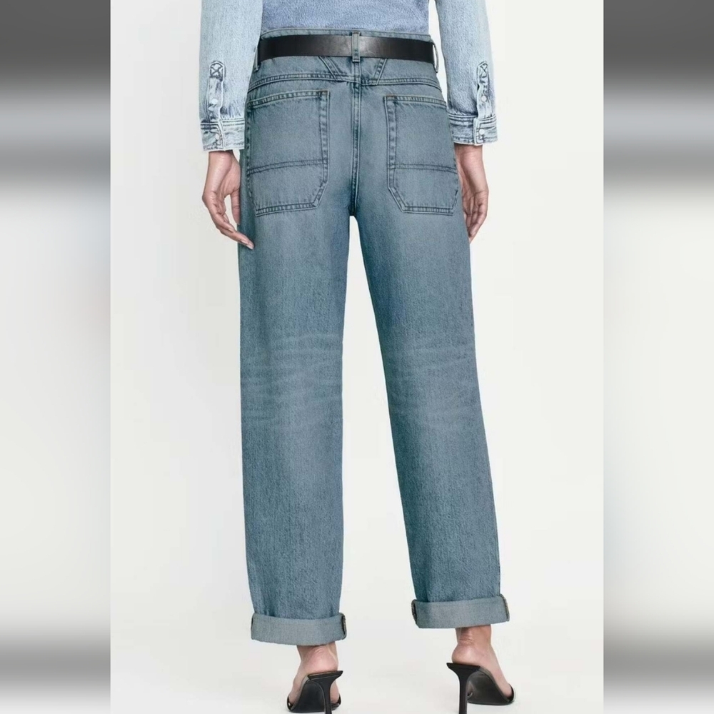 NWOT FRAME 90s Utility Loose High-Rise Straight-Leg Jeans $298 Size 23 - Picture 8 of 12